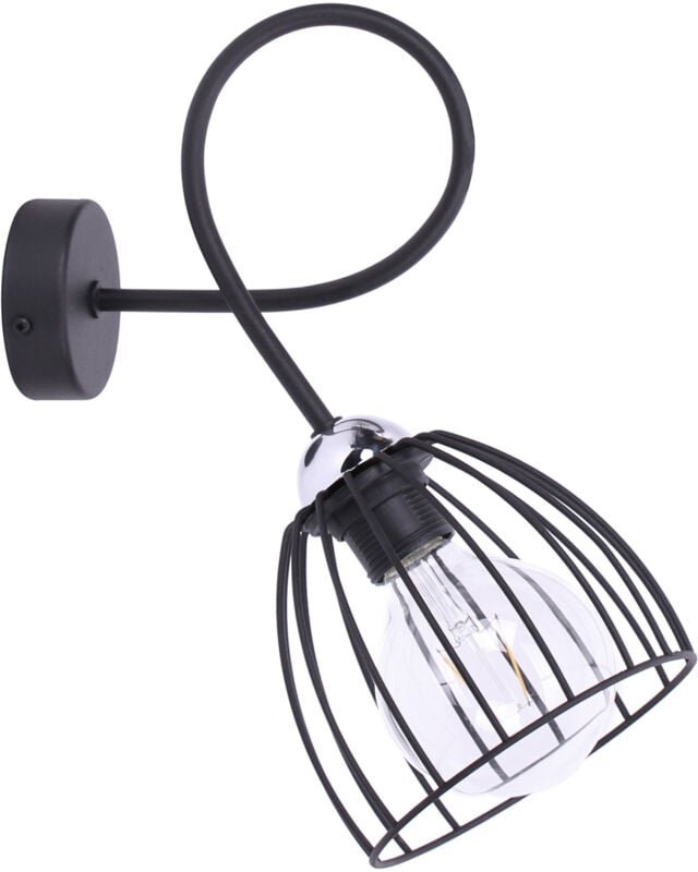 Draht RETRO WANDLEUCHTE Chrom LOFT