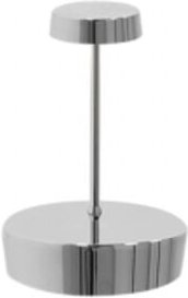 Swap mini pro wiederaufladbare und dimmbare LED-Tischleuchte aus poliertem Chrom