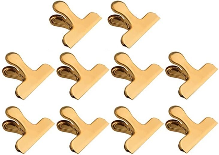 10er-Pack Chipstüten-Clips, 7,6 cm, robuster Edelstahl-Clip für Küche und Büro