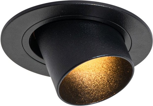Moderner Einbaustrahler schwarz GU10 35 mm rund schwenkbar - Installa