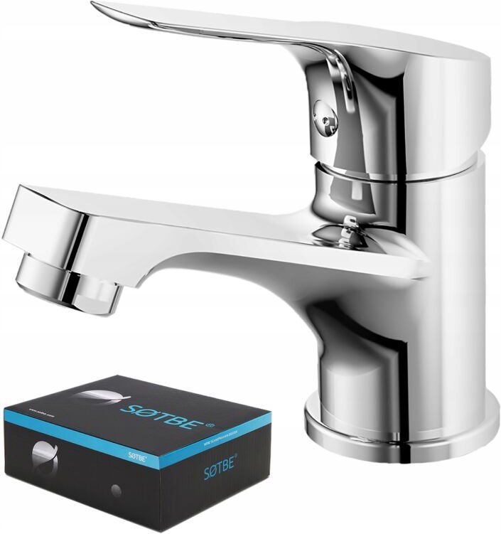 Kleine Waschtischarmatur, stehende Waschtischarmatur, fester Auslauf, Chrom SOTBE