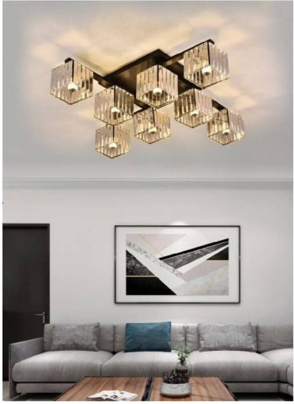 Trade Shop - plafoniera lampadaria da soffitto design modern mit 8 cubi E27 cristalla C28-8 -