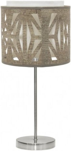 Tischleuchte katerina 1xe14 nickel/holz grau 42x17x17 cm