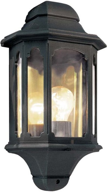 Elstead - Chapel - 1 Licht Außenwand Halblaterne Hellschwarz IP44, E27