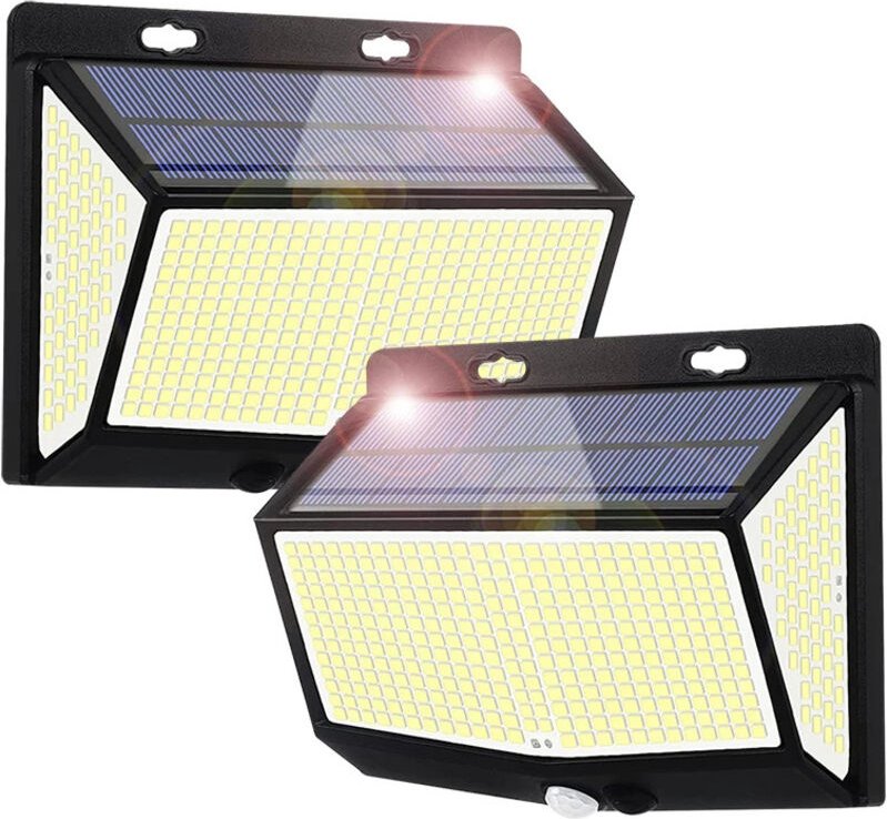 Applique solaire extérieure de jardin, lumière trois côtés