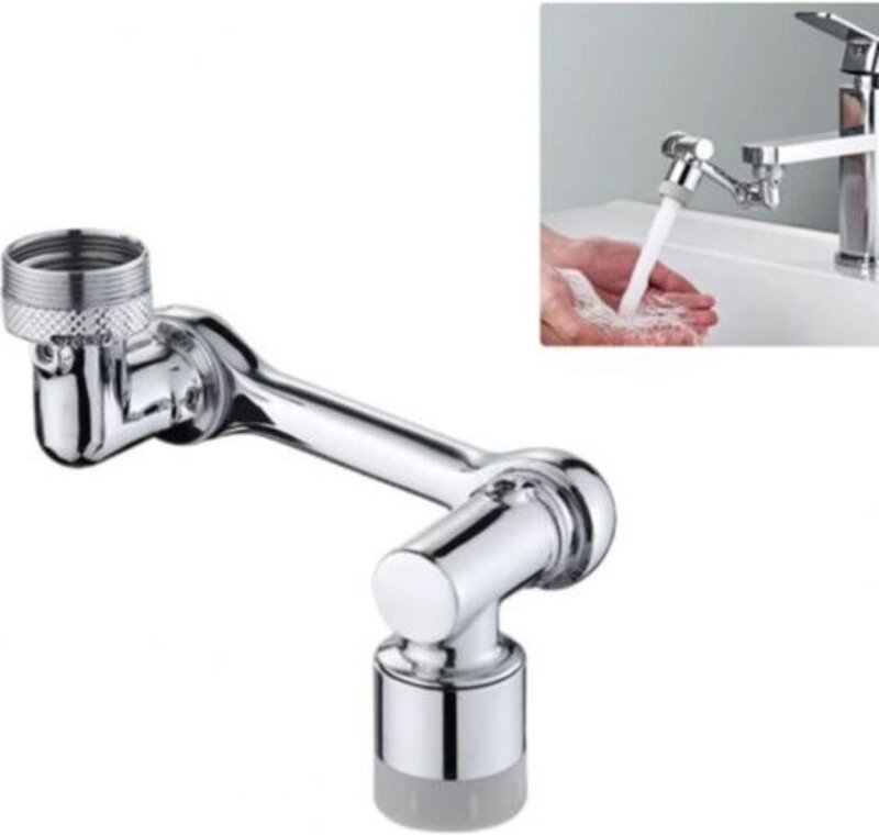 1080° drehbare Universal-Wasserhahnverlängerung, großwinkeliger drehbarer Roboterarm, Universal-Spritzwasserfilter-Wasse...