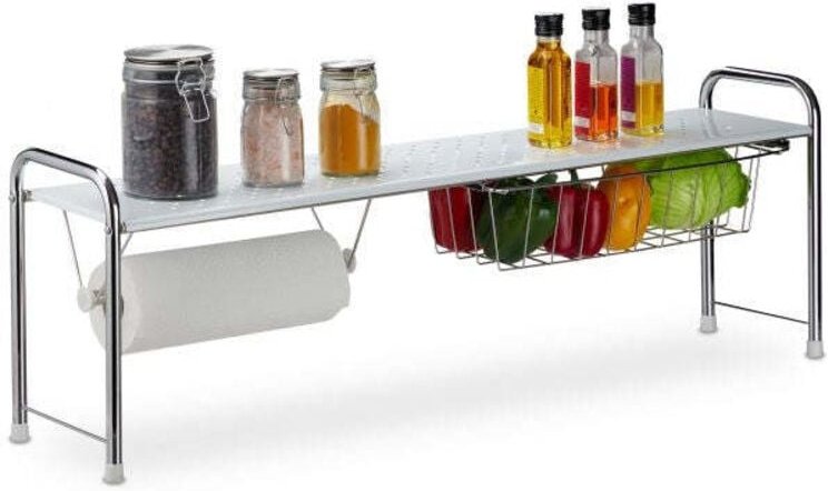 Waschbeckenablage mit halter fur papierhandtucher 883097