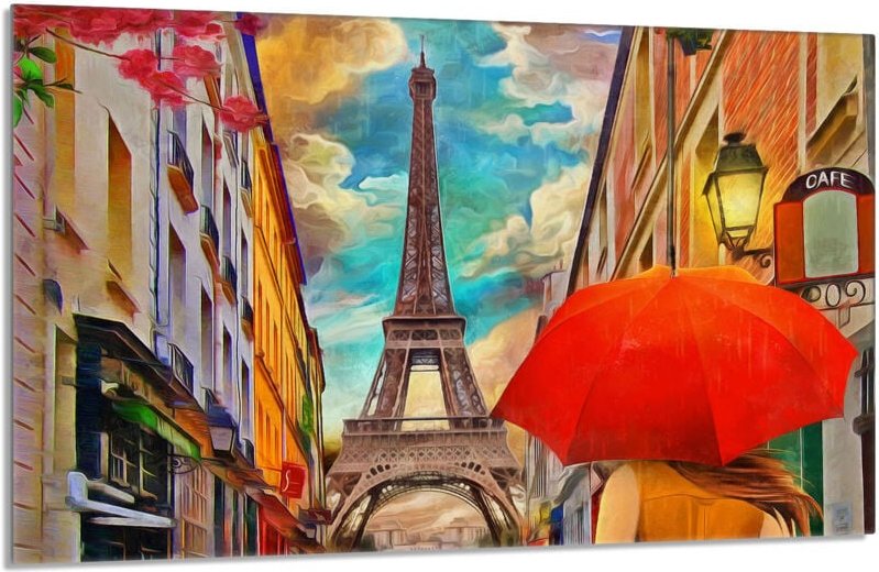 Glasschutzplatte für den Herd 80x52 Paris