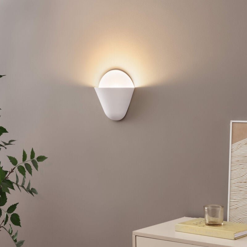 Konische LED-Wandleuchte mit weißem Design - Flo