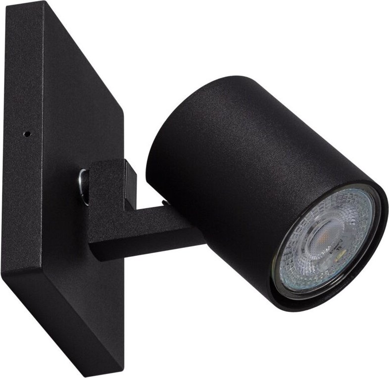 Aufbau-Strahler Schwenkbar aus Aluminium Gylu für Glühbirne GU10 Schwarz