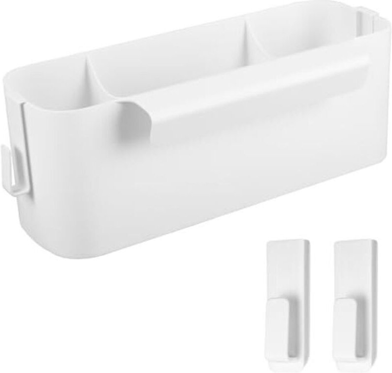 Thumbnail - Hängekorb-Aufbewahrung, Hänge-Nachttisch-Aufbewahrung aus Kunststoff für Etagenbetten mit 2 abnehmbaren Haken, Mehrtisch...