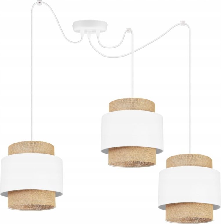 Hängelampe, Deckenleuchter, Lampenschirm, Boho Juta