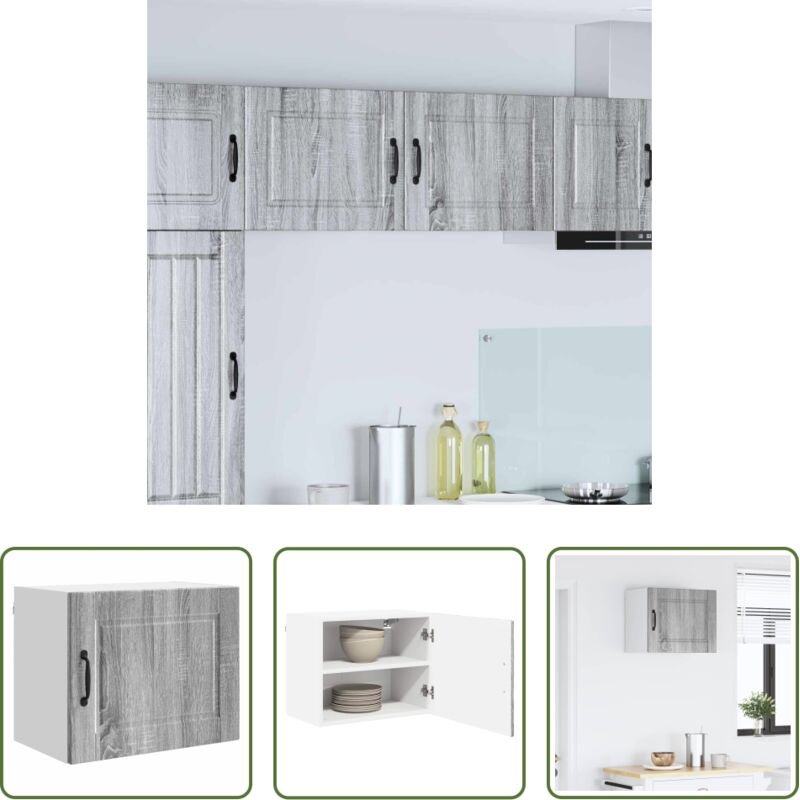 vidaXL Wandgeschirr - Küchenschrank Graues Sonoma 50 x 31 x 40 cm Holzwerkstoff