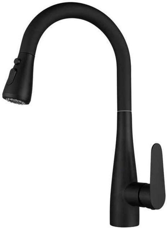 Rubinetto da cucina bianco con doccetta, miscelatore per lavello da cucina con 3 getti d'acqua, rubinetto girevole a 360...