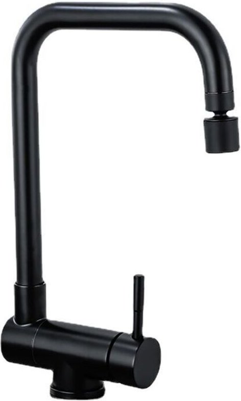 Schwarze, klappbare Küchenarmatur mit 2 Strahlarten, Unterfenster-Küchenarmatur, Schwarz, 2922 cm