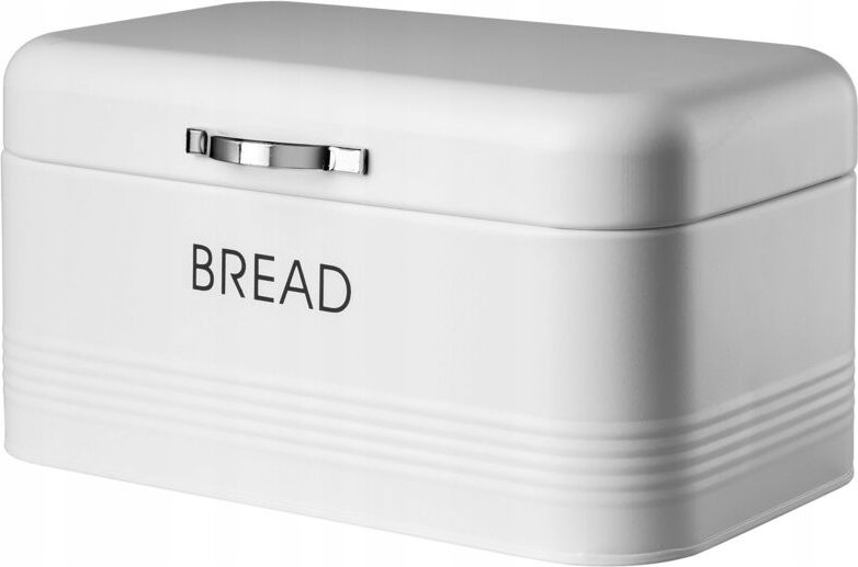 Brotkasten aus Stahl mit Scharnierdeckel und Griff, Elegante Aufbewahrungslösung, um Ihre Brot - Kadax