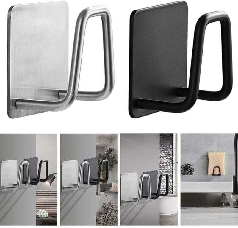 SHINING HOUSE Stück Spülbecken-Organizer, Küchenschwammhalter, selbstklebende Spülschwämme, Trocknungsabtropfgestell, Au...