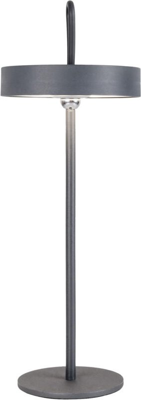 Tischlampe Tischleuchte Touchdimmer Akku Außen Gartenlampe grau LED H 35 cm