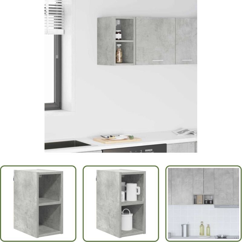 Holzwerkstoff - Hängeschrank Beton Grau 20 x 29,5 x 40 cm Holzwerkstoff