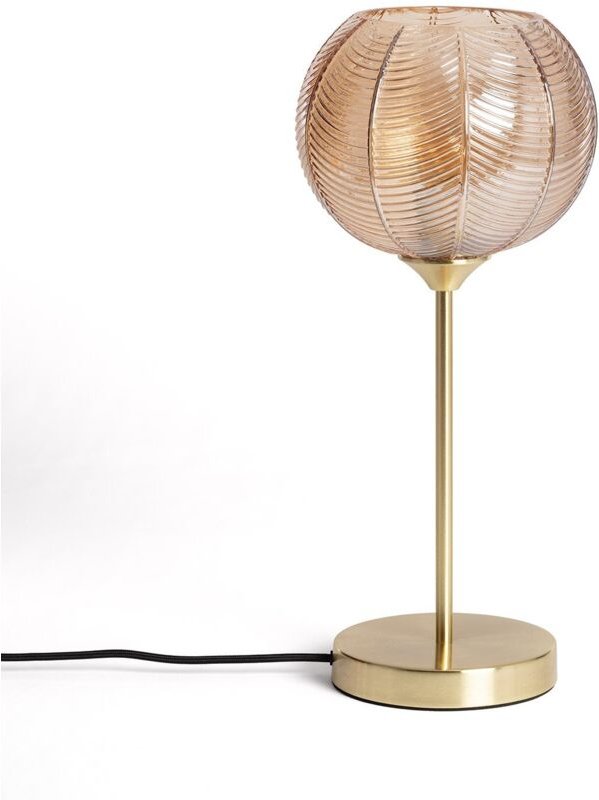 Efectoled - Tischlampe Metall und Glas Klimt Bernstein