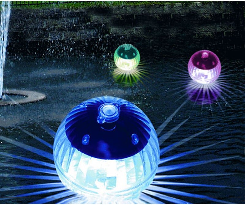 Thumbnail - Led Schwimmkugeln 4er Set mit Farbwechsel - Solar Teichlampe - Kugel Lampe ideal für Teich und Schwimmbad