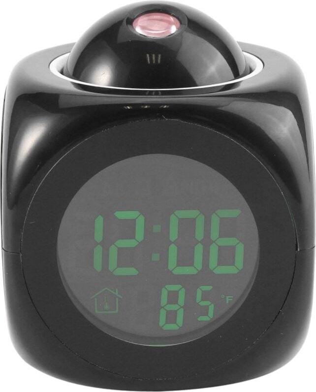 Eosnow - Multifunktions-Digital-LCD-Wandprojektion, Sprachgespräch, Temperaturanzeige, LED-Wecker