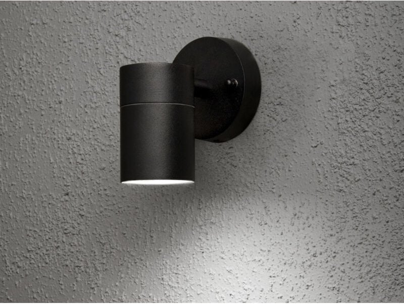 Kleine Außenwandleuchte modena Downlight, Höhe 9cm, Aluminium Schwarz