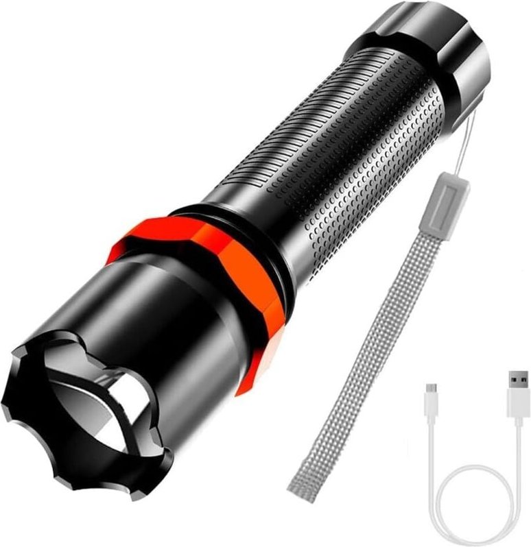 2er-Pack wiederaufladbare LED-Taschenlampen, tragbare Hochleistungs-Mini-USB-LED-Taschenlampen, wasserdicht, einstellbar...