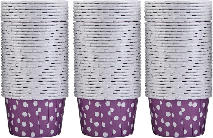 100 Mini-Cupcake-Förmchen, runde Papierformen zum Backen von Kuchen, Muffinförmchen für Heimpartys, Hochzeiten, einfach ...