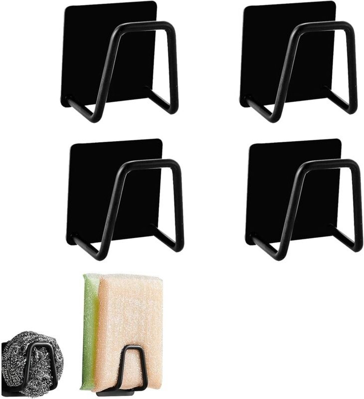 Schwammhalter – Schwammhalter für Küchenspüle, selbstklebender Schwammhalter aus Edelstahl – für Schwämme, Zähneputzen, ...