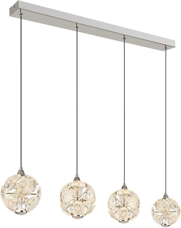 Globo Lighting - Pendellampe Esstischleuchte Hängeleuchte led Höhenverstellbar K9 Kristalle