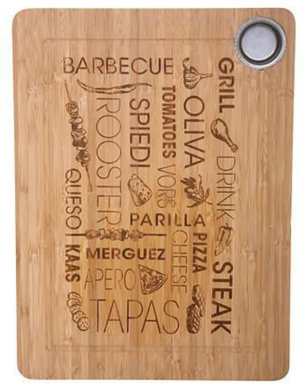 Wort Bambus Schneidebrett