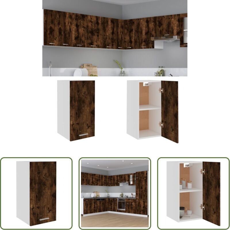 Holzwerkstoff Schrank - Hängeschrank Lyon Räuchereiche 29,5x31x60 cm Holzwerkstoff