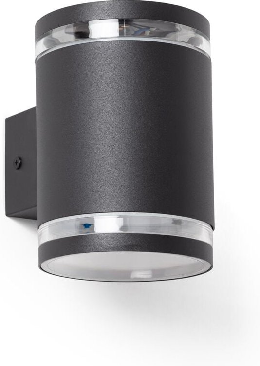 Led Wandleuchte Außen Solar Aluminium Gael Schwarz