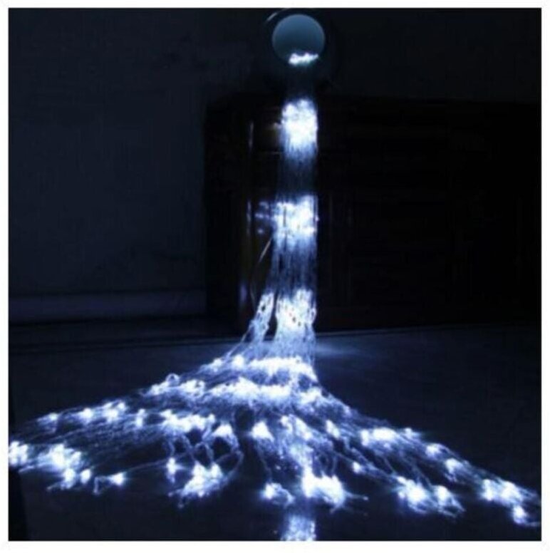 LED-Wasserfall-Lichterkette, Wasserfluss, Schneeeffekt, Vorhang, Lichterkette, hängendes, funkelndes Wasserflusslicht fü...