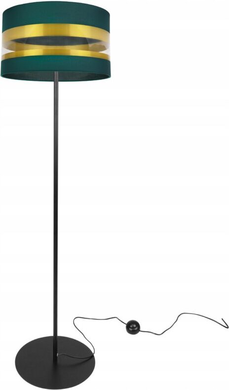 Goldene Stehlampe, Flaschengrüner Lampenschirm