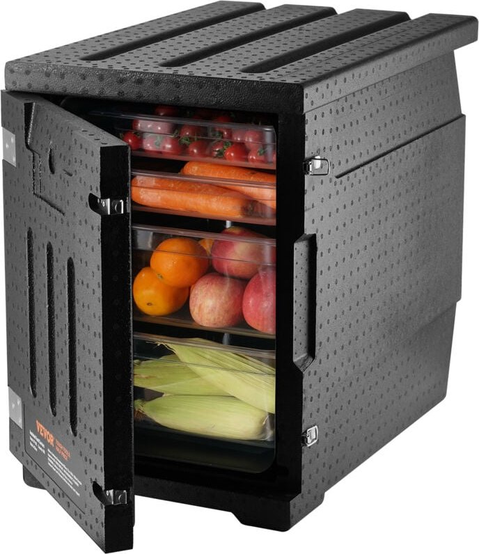 Vevor Isolierter Thermobox Isolierbox Lebensmittelbehälterträger, 90 l für Catering, LLDPE-Lebensmittelbehälterträger mi...