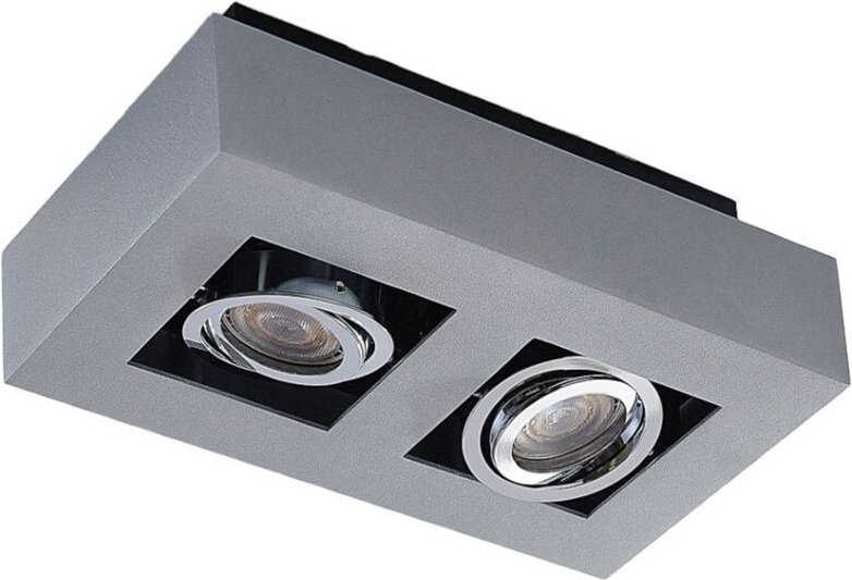 Zweiflammige Deckenlampe Vince - silbergrau