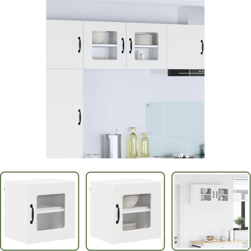 Küchenregal Holz - Küchenschrank Kalmar Weiß 40 x 31 x 40 cm Holzwerkstoff