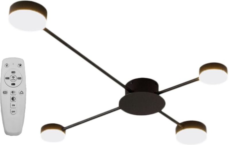 Toolight - deckenlampe black 4-ARM led APP519-4C