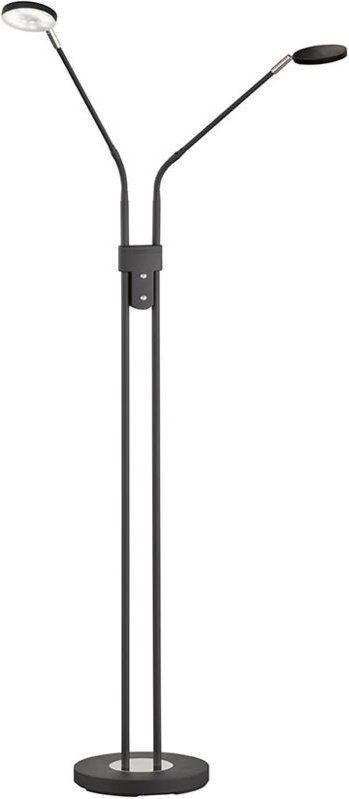 Thumbnail - Led Stehlampe dimmbar Stehleuchte Wohnzimmerlampe Spots beweglich, getrennt schaltbar, 12W 1500lm warmweiß - kaltweiß, L...