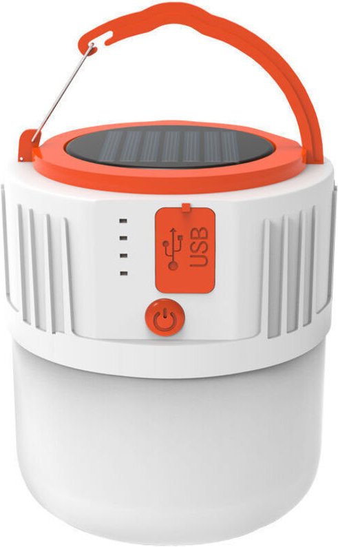 LED Solar V65 Solar-LED-Campinglampe, USB-wiederaufladbare Laterne, Kugellampe für Zelt, tragbare Notfall-Wanderlampe, 1...