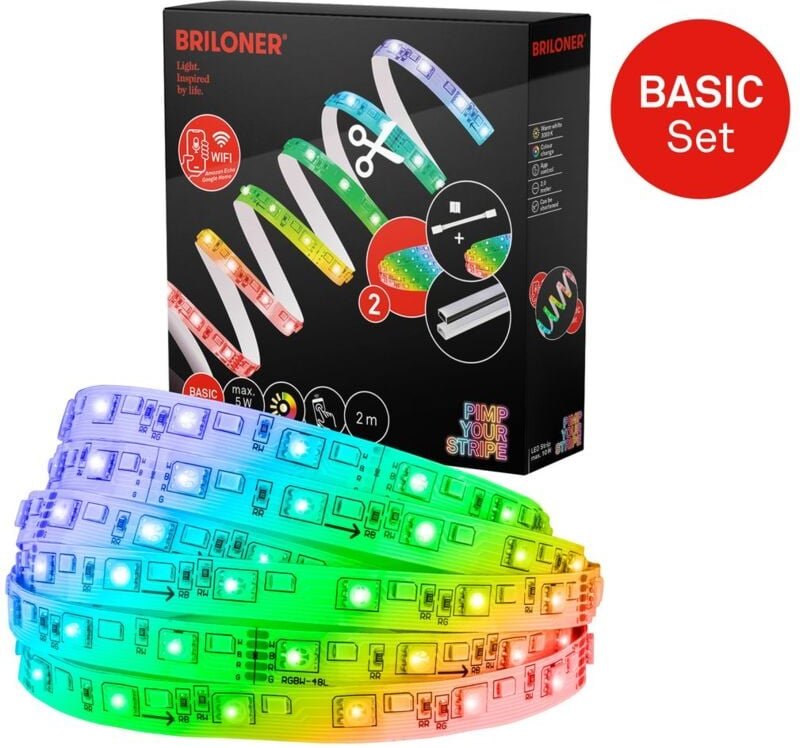 Pimp Your Stripe Starterset led Strip 2m, WiFi, rgb+w