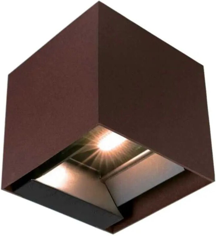 V-tac - Lampada led solare da giardino a cubo 9w colore corten vt-409cct - 23824