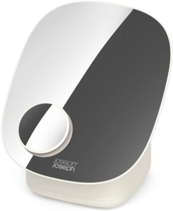 Viva Joseph Joseph, Spiegel mit Sockel und Organizer de Kosmetik, großer Racetrack-Spiegel, Spiegel de 3-fache Vergrößer...