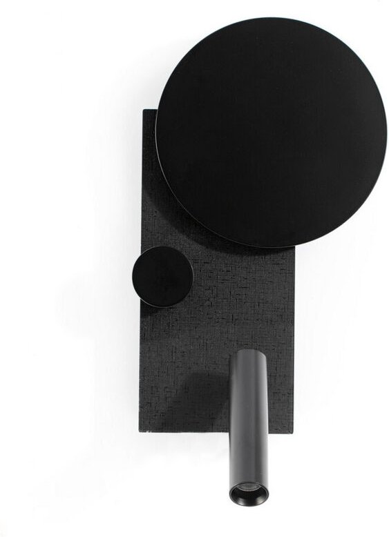 Klee Wandleuchte links schwarz mit Lesegerät 20059