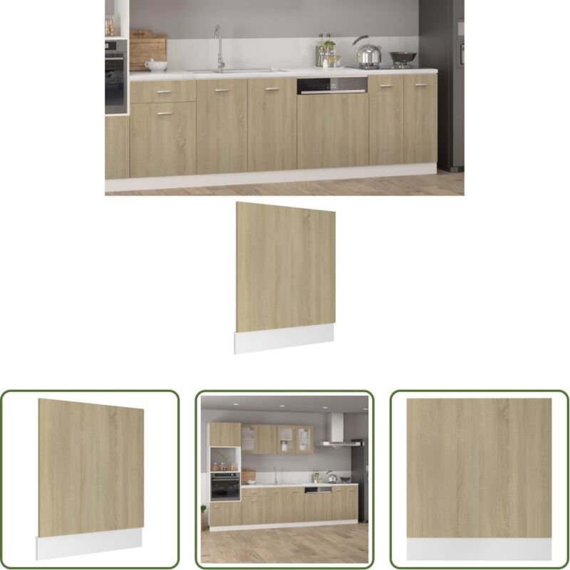 vidaXL Holzwerkstoff - Geschirrspülerblende Lyon Sonoma-Eiche 59,5x3x67 cm Holzwerkstoff