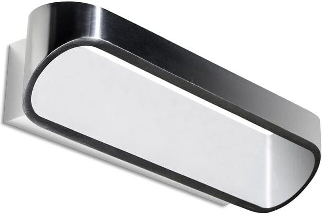 Leds-c4 - Ovale Wandeinbauleuchte für den Innenbereich mit warmweißem Licht in der Farbe Aluminium satiniert 3000 k