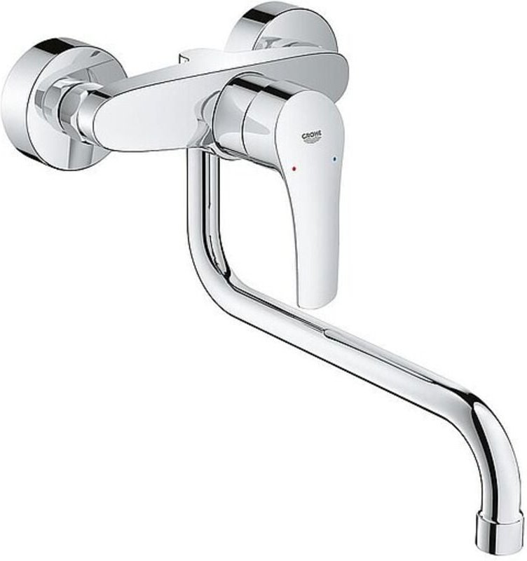 Wand-Spültischmischer Grohe Eurosmart mit Schwenkauslauf, Ausladung 276 mm, chrom - 32224003