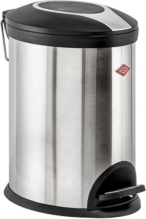 Wesco - Mülleimer Abfalleimer Treteimer 5 Liter Edelstahl matt / Kunststoff